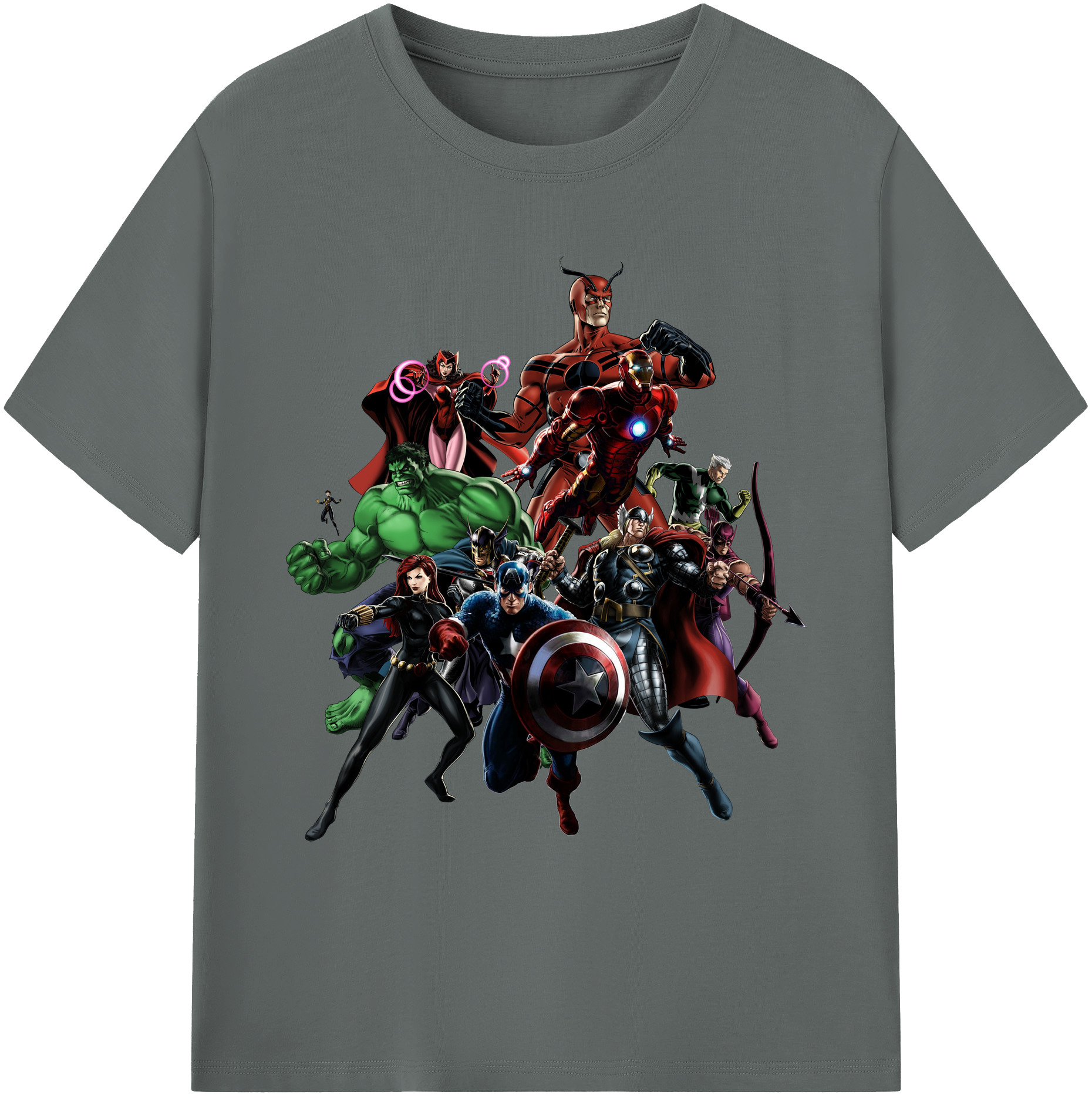 （画像用） アベンジャーズ The Avengers 綿100％ メンズ半袖Tシャツ｜肌触りやわらか＆通気性